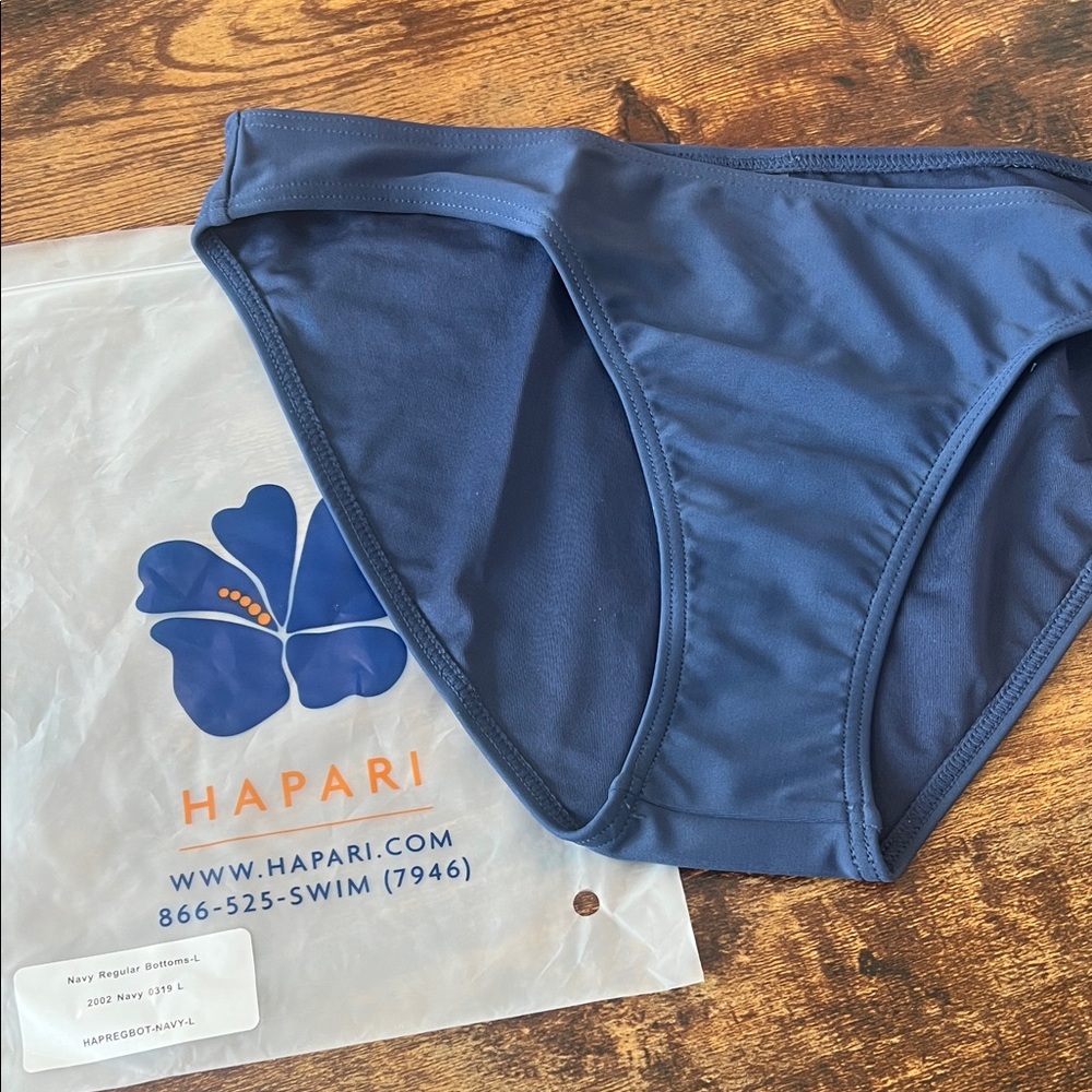 Hapari Navy Classic Bikini Bottom - Women's Swim